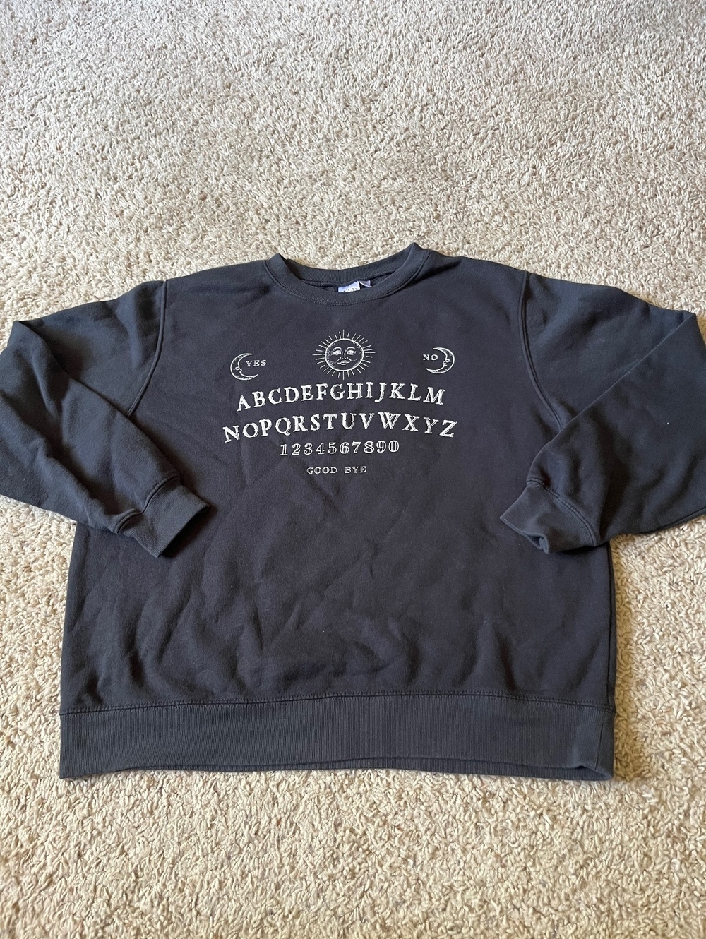 Ouija Board Black Crewneck Sweatshirt Size XXL